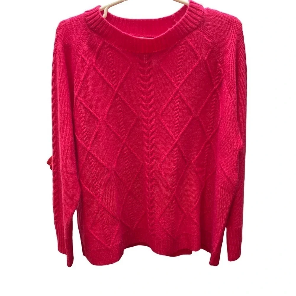Scott & Scott London Wool & Cashmere Blend Sweater Hot pink Large